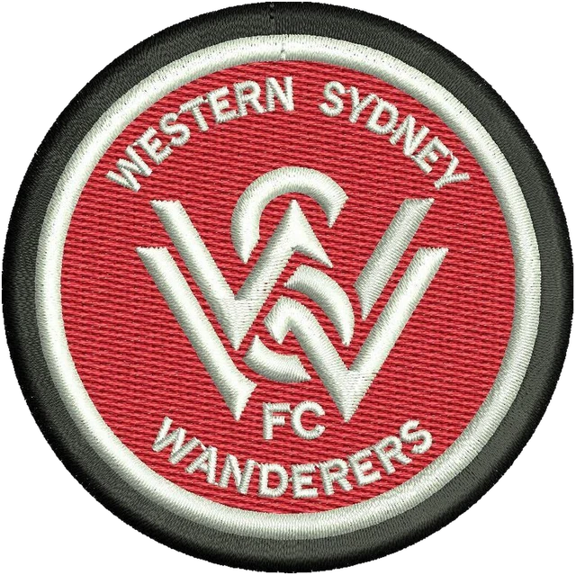 Diseño de bordado WS Wanderers FC logotipo sobre tela