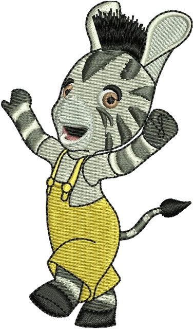 Ricamo Disegno da ricamo della zebra Zou 2 su tessuto